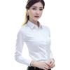 White Shirt Women's Korean Version Slim Fit Long Sleeved Multi-color Base Shirt Professional Dress Plus Size Workwear Formal Student Top