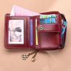 Women’s Short Wallet PU Leather Zipper Coin Purse Small Bifold Wallet Card Holder ID Window Multi Slot Compact Clutch Wallet for Ladies Girls