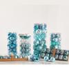 Light Blue & Blue-Green Christmas Balls, 6cm-8cm, Transparent Pearlescent Ornaments for Hotel Displays