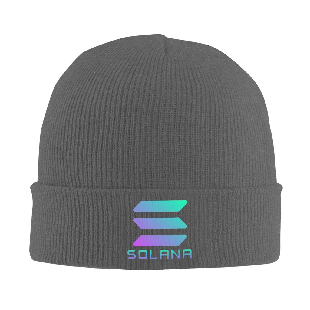 Solana Cryptocurrency - Solana SOL Winter Skullies Beanies Hat Warm Autumn Knitted Hats Bonnet Caps for Women Men