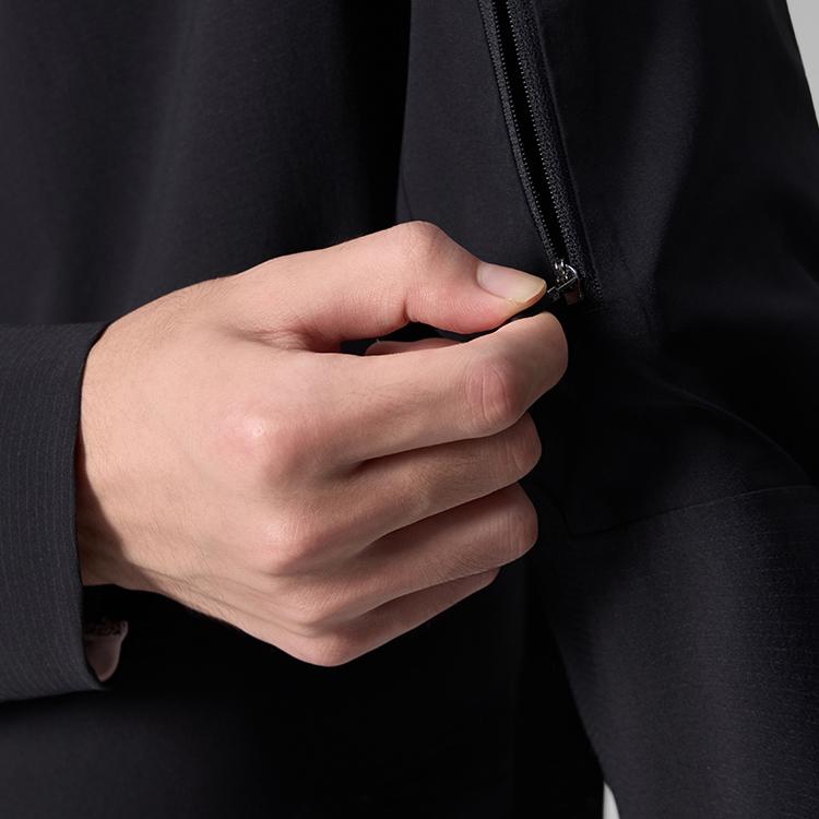SAUCONY Woven Stand Collar Solid Color Long Sleeve Jacket Unisex Jacket SA2250WJ72C-BK001
