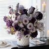 Handheld Flower Artificial Rose Real Touch Hydrangea Flower Simulation Flower  Wedding Decoration