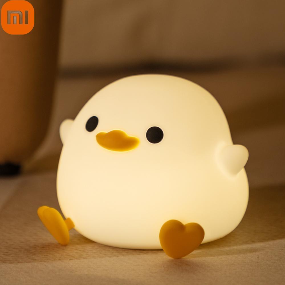 

Xiaomi мультяшная утка ночник Usb перезаряжаемый спальный прикроватный ночник подарок на день рождения с регулируемой яркостью мягкое светодиодное украшение