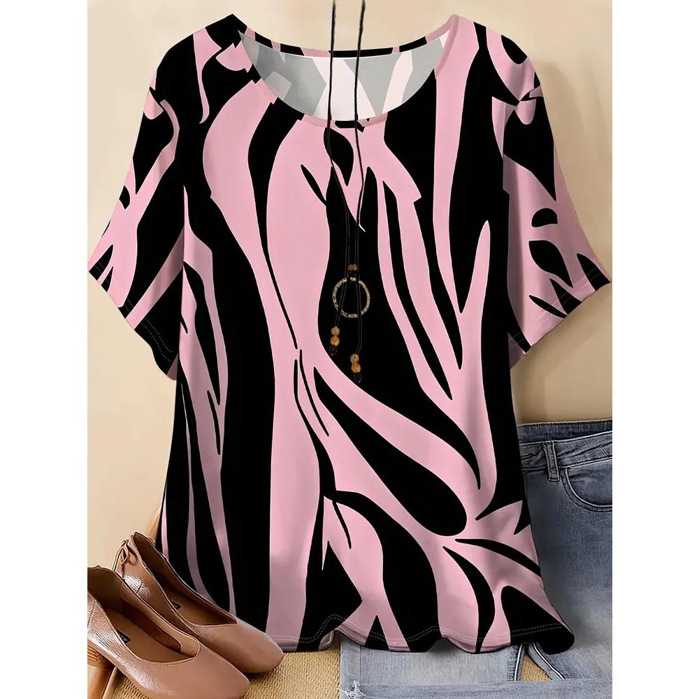 Fashion Versatile Breathable Top Casual Short Sleeve Loose Crew Neck T-Shirts Women’s
