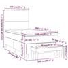 3136973 vidaXL Divan Bed with Mattress Light Grey 100x200cm Fabric