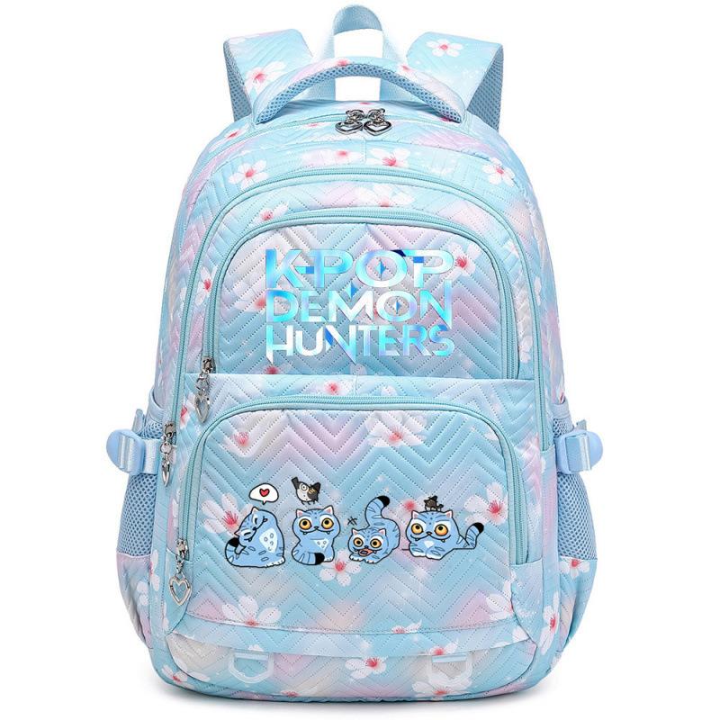 KPOP Demon Hunter Girls Printed Backpack Teen Girls Student Backpack Children's Large Capacity Backpack Cute Cartoon