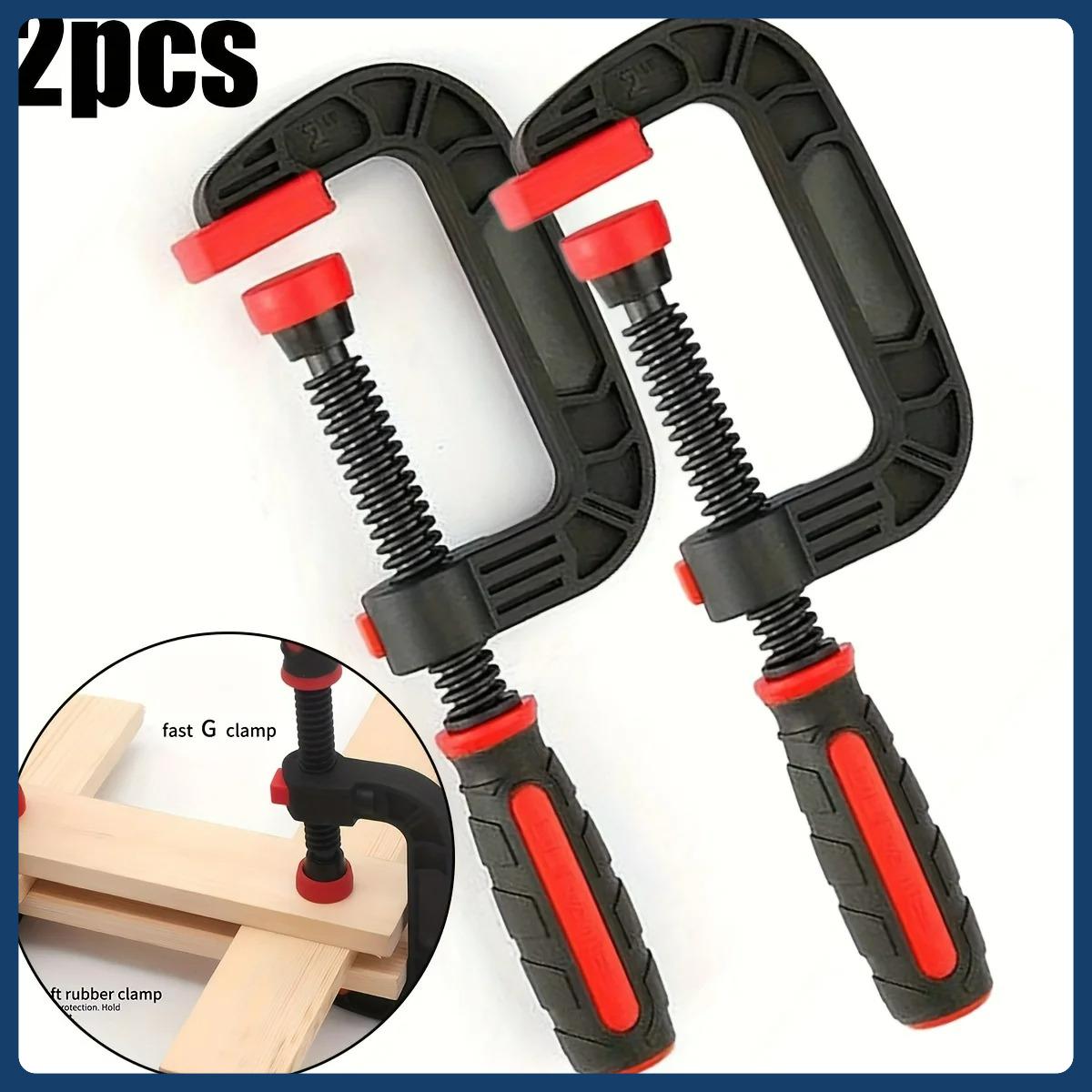 

Two 7-inch Spring Clamps with Strong Clamping Force, Reinforced Plastic Nylon Heavy-duty Spring Jaw Opening Clamps 2PCS