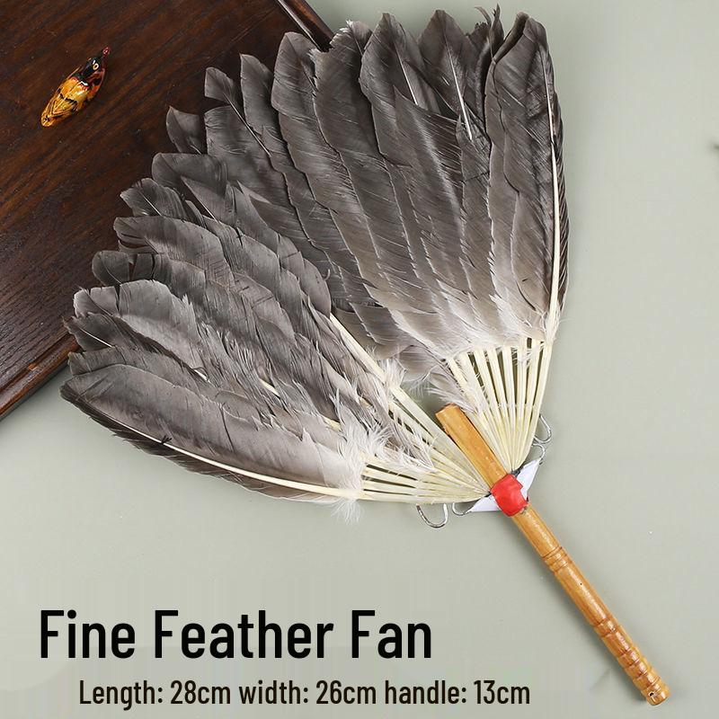 Handheld Goose Feather Fan for Summer - Classic Style for Children & Adults
