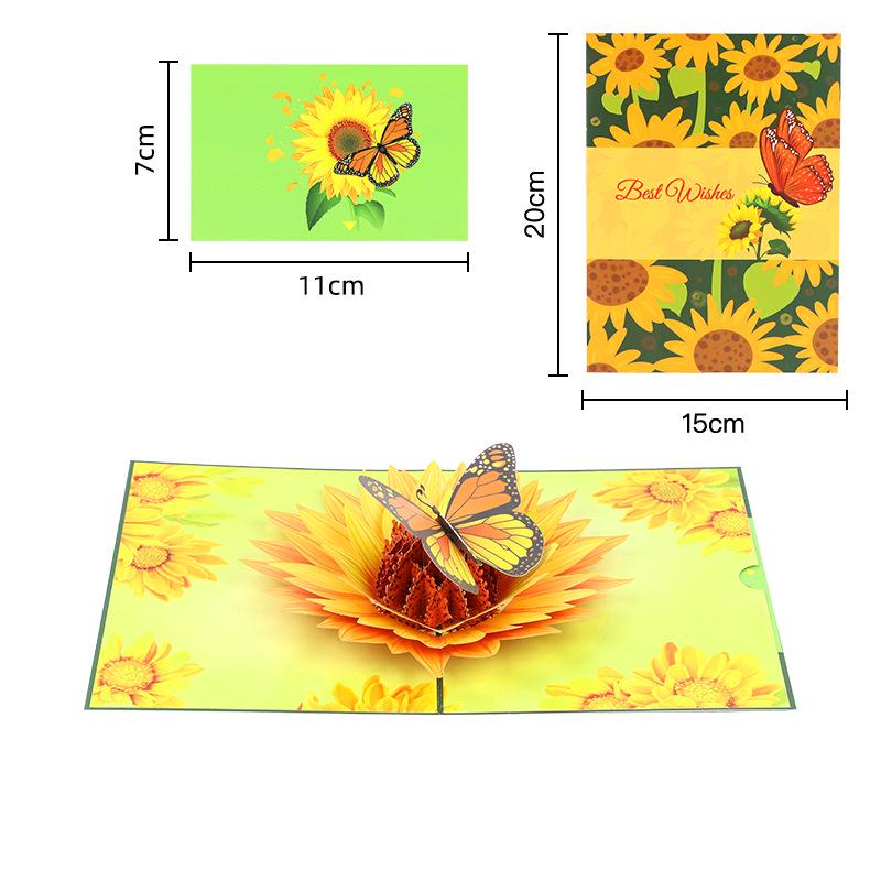 Popular 3D Handmade Christmas Bouquet Greeting Card
