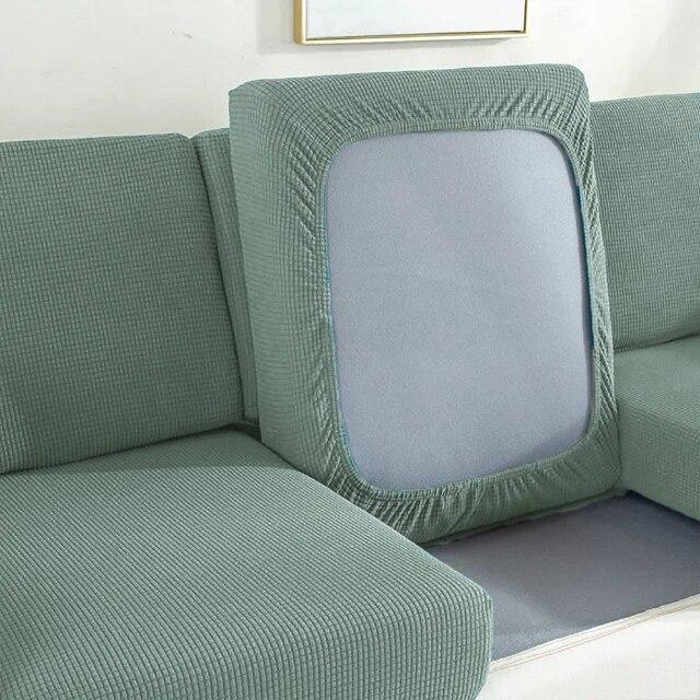 Polar Fleece Sofa Cover Jacquard Stretch Sofa Cushion Seat Cover Spandex L-shaped Corner Seaction Cover Living Room Anti-dust