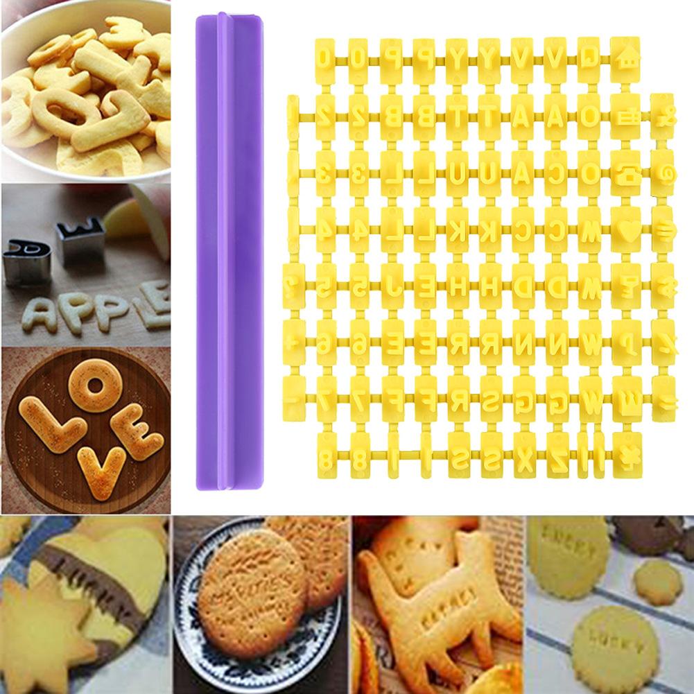 Alphabet Number Letter Baking Mould Cookie Biscuit Stamp Embosser Cutter As shown#0