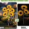 6 Head Solar Powered Sunflower LED Garden Light Luminous Pole Lawn Landscape Night Lamp Outdoor Yard Patio Decorative Lighting