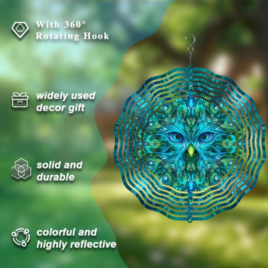 10 Inch Hanging Wind Chime Outdoor Decor for Balcony Garden Dynamic Design with 360 Hook Perfect Gift for Friends Spring Summer Decoration