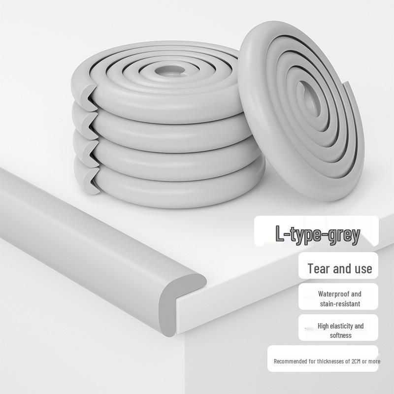 L-shaped Anti-Collision Corner Protectors: Soft Self-Adhesive Strip for Walls, Tables, and Window Sills