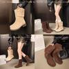 Nouvelles bottes Martin pour femmes, beauté, bottes à talons, bottes de cowboy, tige moyenne, tourisme au Xinjiang, western 2025, belles, radieuses