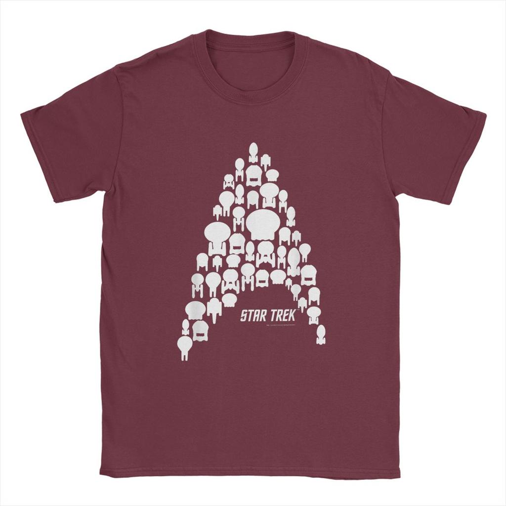 Stars Treks Federation Fleet Delta Silhouette T-Shirts Men movie Cool Pure Cotton Tees Round Neck Short Sleeve T Shirt Gift Tops