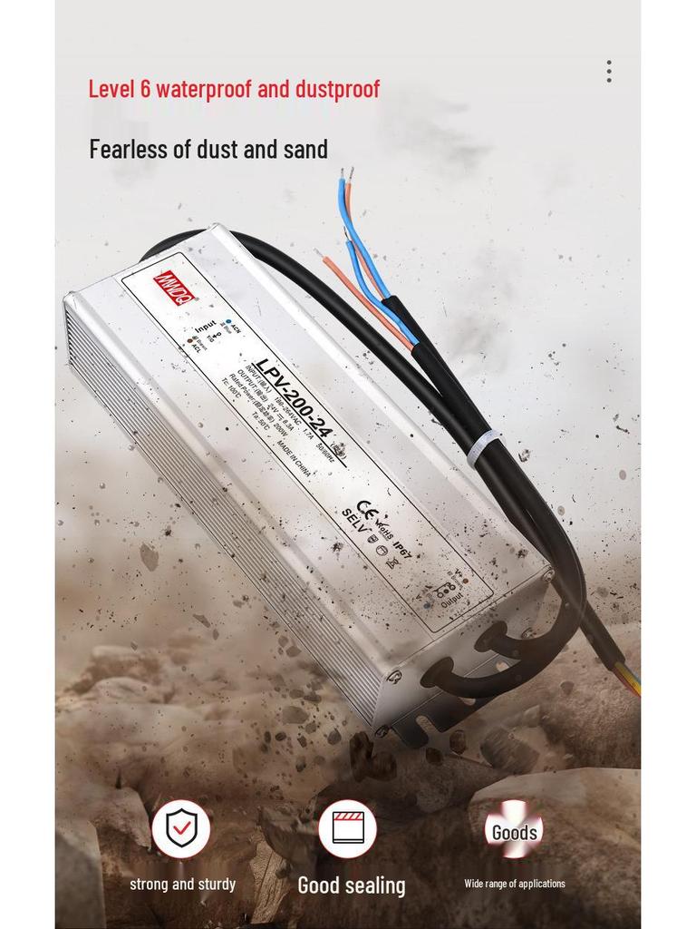 Outdoor Waterproof Power Supply: 400W/600W/1500W to 12V/24V/36V/48V DC LED