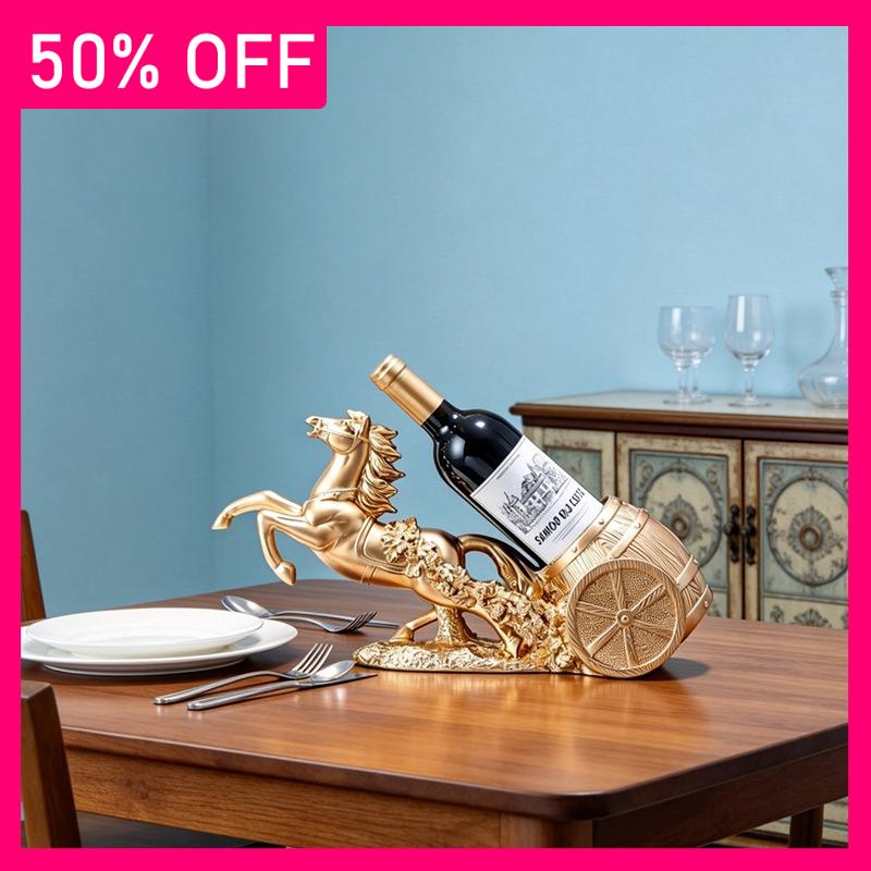 Collectibles Sculpture Chinese Luxury Carriage Wine Cabinet Decoration Creative Popular Animal Ornaments High End Wine Rack Gift