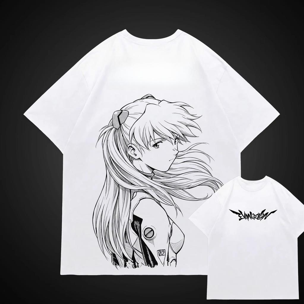 Hot Sale Neon Genesis Evangelion Anime EVA Unit-01 Graphic Print T-shirt Men Women Summer New Tee Loose Casual Oversized Streetwear Y2K Fashion Top