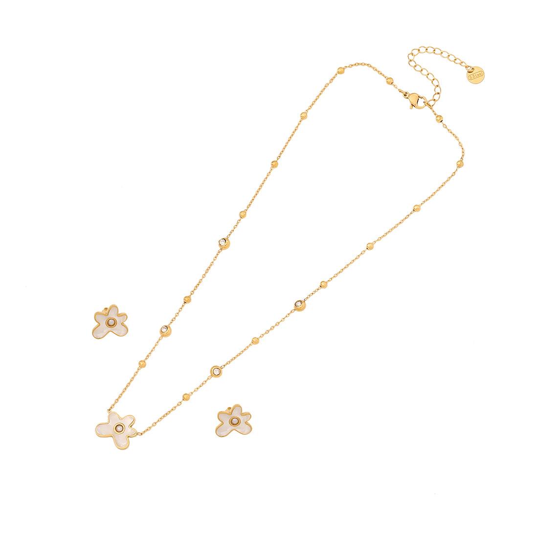 

Euro-American style tassel auspicious cloud necklace, geometric irregular stainless steel pendant, jewelry exclusive supply