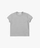 LOSSYROW Ribbed Short-Sleeved T-Shirt Gray