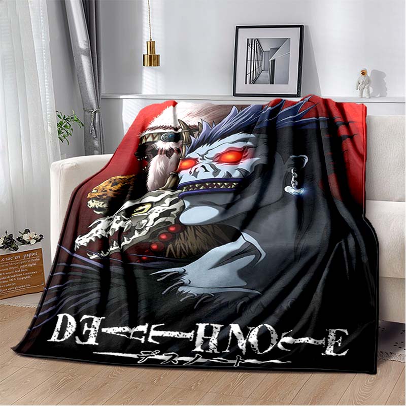 Death Notes Anime Manga Print Flannel Blanket Ultra Soft Warm Throw For Bedroom Living Room Indoor Home Decor Holiday Gift