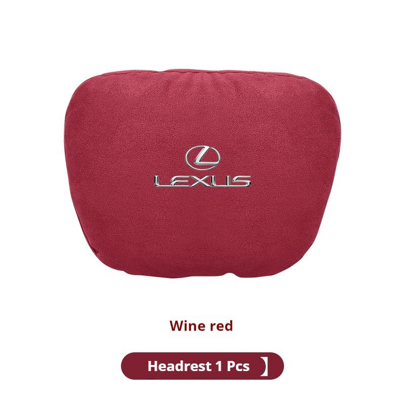 Suede Car Headrest Neck Support Pillow Seat Waist Cushion For Lexus F Sport ES200 ES300 LS500h RX300 GS300 IS300 LX570 CT200h NX