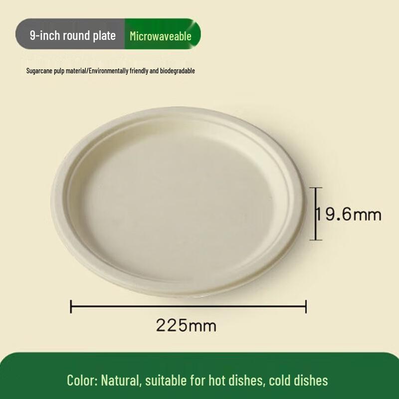Minnai Disposable Bagasse Pulp Plates and Bowls