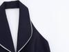European and American Style, New Women's Clothing, Bow Decoration Splicing Neck Collar Top 2119/550