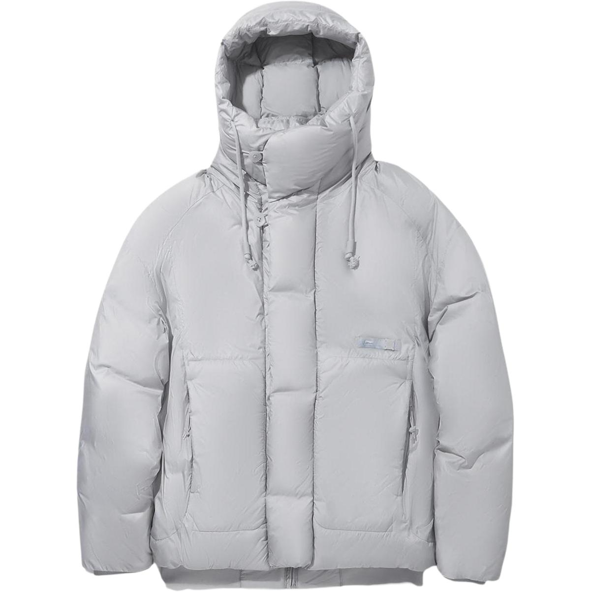 Li Ning Down Jackets Men s Ultimate Gray Hooded Moderate AYMV303-4 L