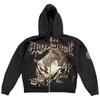2026 Trendy Unisex Oversized Hoodie With Retro Letter Print Loose Fit Cotton Blend Sweatshirt