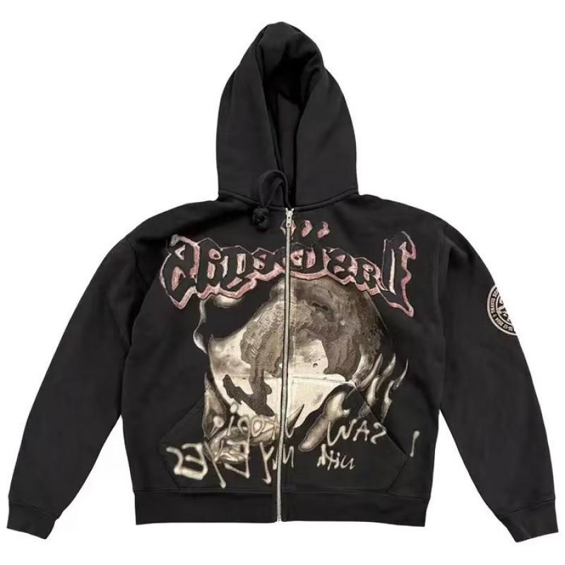 2026 Trendy Unisex Oversized Hoodie With Retro Letter Print Loose Fit Cotton Blend Sweatshirt