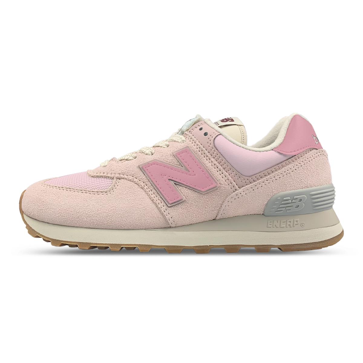 

New Balance NB 574 Lightweight Abrasion Resistant Low top Running Shoes Women s Pink Brown WL574RCF(Team652-NB) 35
