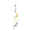 Faux Crystal Suncatcher, Colorful Prisms Window Hanging Sun Catcher, Moon Sun Rainbow Maker Chain Pendant for Garden Home Decor
