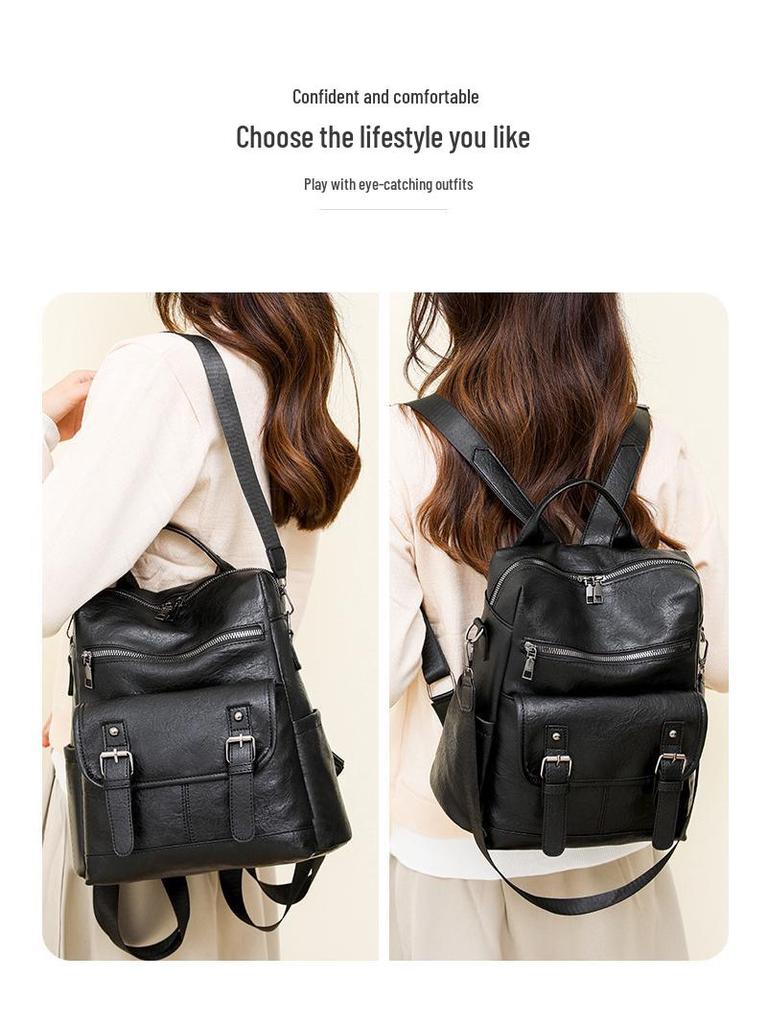 Rucksack für Damen im koreanischen Retro-Stil - Weiches Leder Quaste Multifunktionaler Reiserucksack 2025