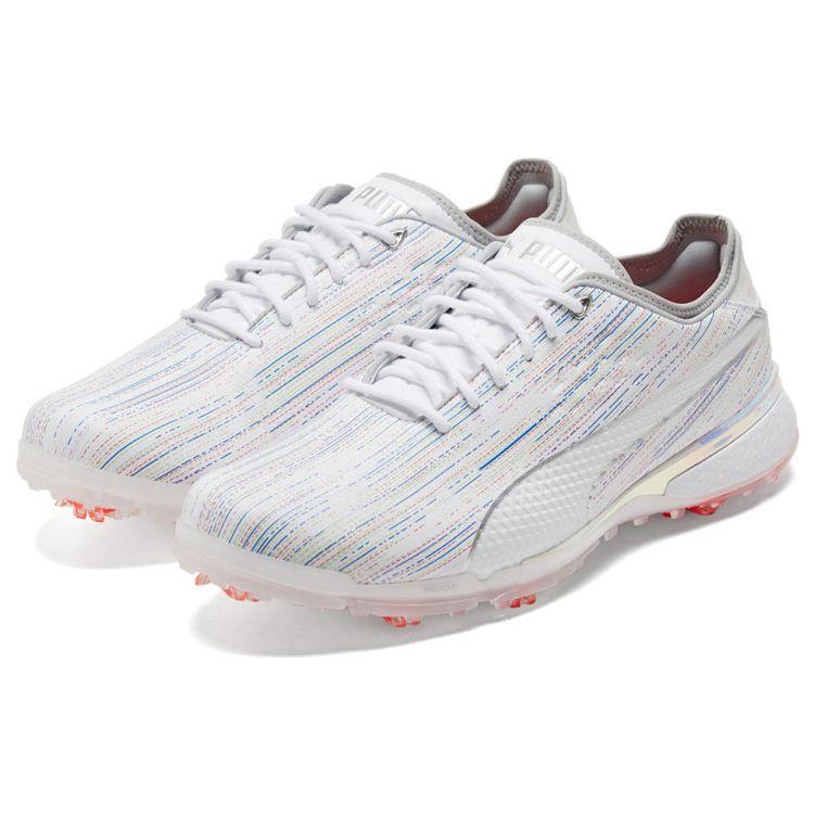 Puma Proadapt Spectra Cushioning Low Top Golf Shoes Men Golf Shoes White Blue Orange 195694-01