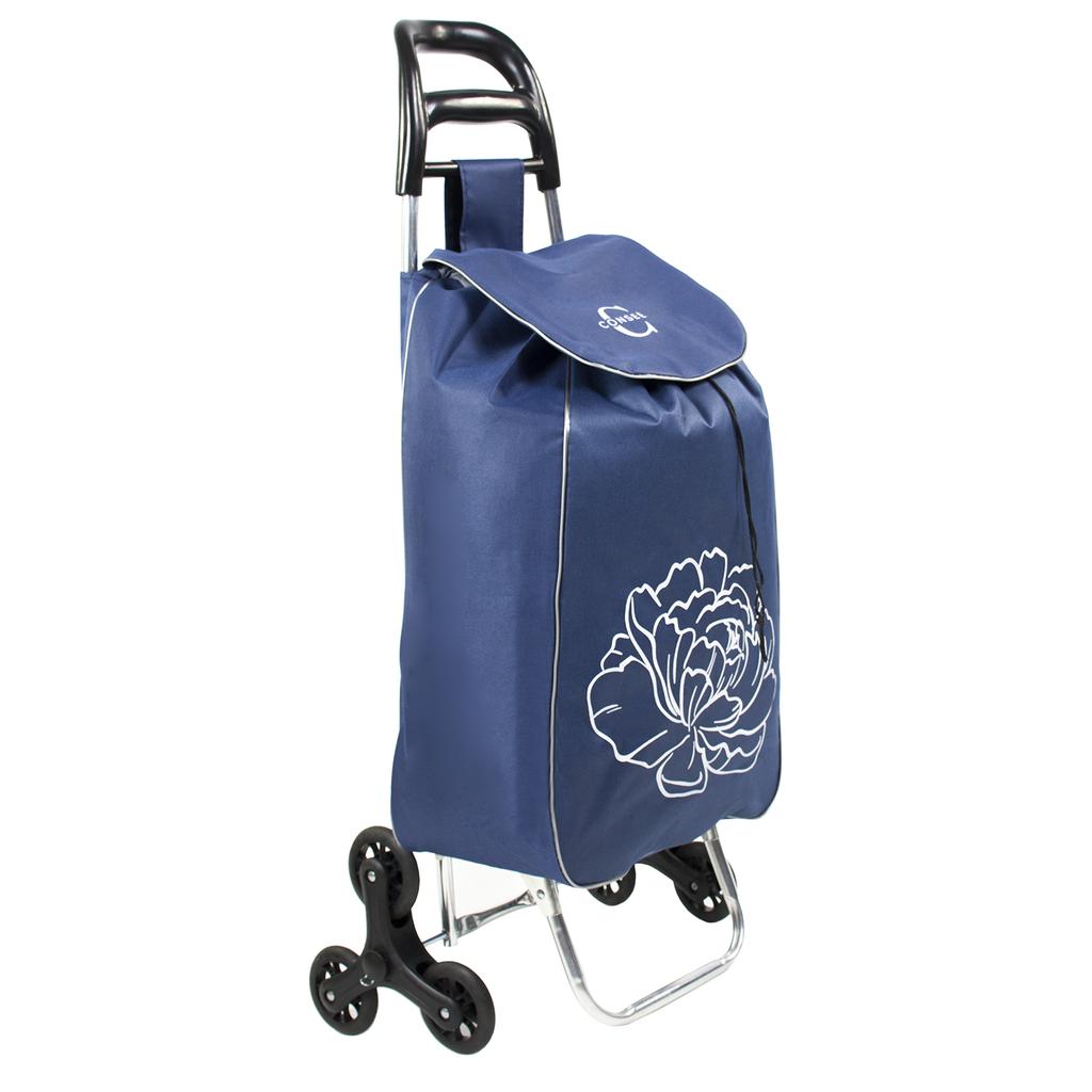 Shopping trolley shopping bag on wheels foldable strong solid waterproof