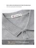 Men's Thick Cotton Long-Sleeve Dad T-Shirt for Spring/Autumn - Loose Fit, Solid Color, Lapel, Real Pocket, Casual Wear for Middle-Aged Men.