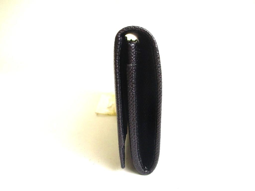 Authentic BVLGARI Black Leather Logo Clip Flap Long Wallet #a223  Refurbished