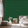 Bottle Green and Black Checkered Wallpaper 50x1000