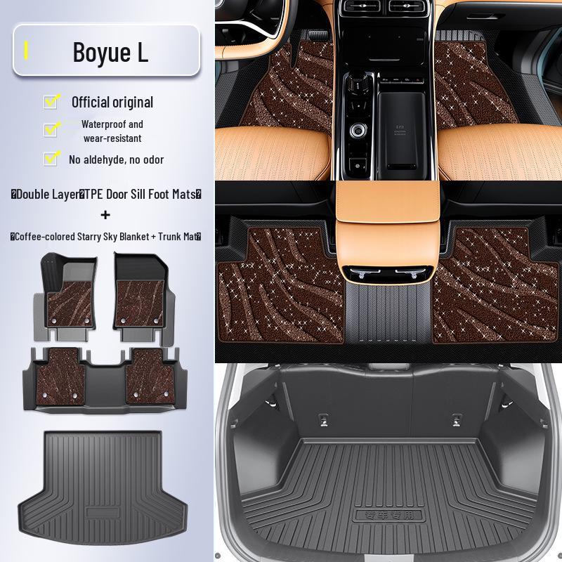 Compatible TPE Floor Mats for 2025 Geely Boyue L - Complete Interior Set