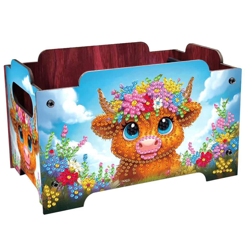 DIY Diamond Painting Rhinestones Decorative Storage Box Crystal Mosaic Storage Container Handmade Storage Clutch for Home Decor