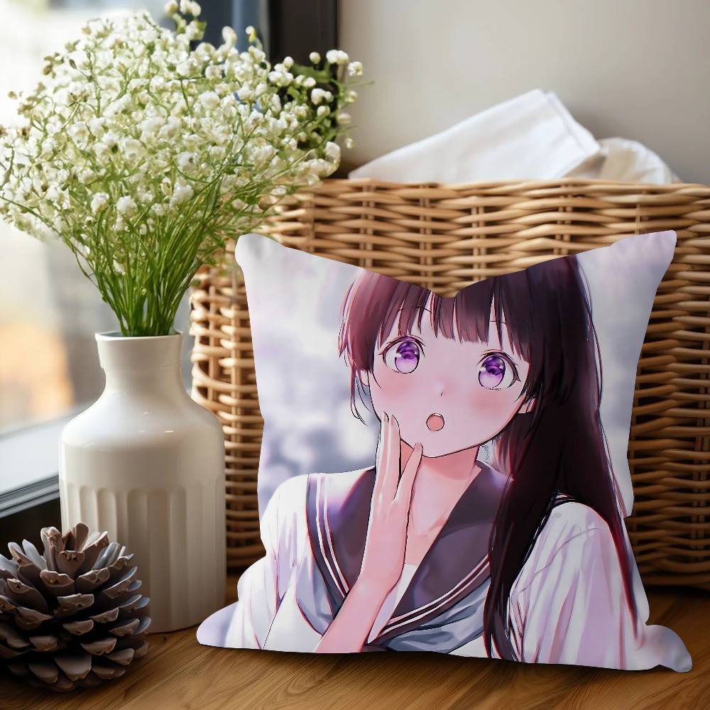 Chitanda Eru Anime Pillow Cushion Cover Pillowcase Living Room Sofa Home Decor Customized