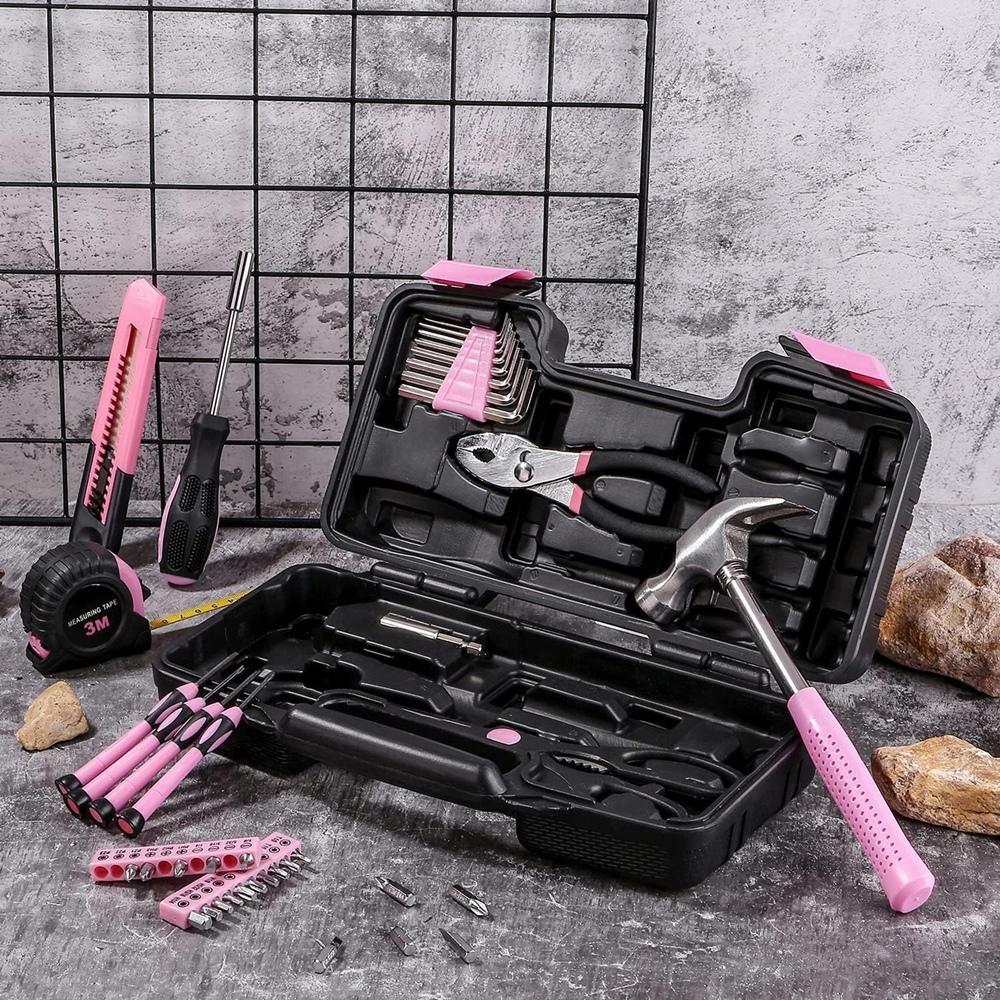 39Pcs/Box Basics Household Tool Kit with Tool Storage Case Family Necessities