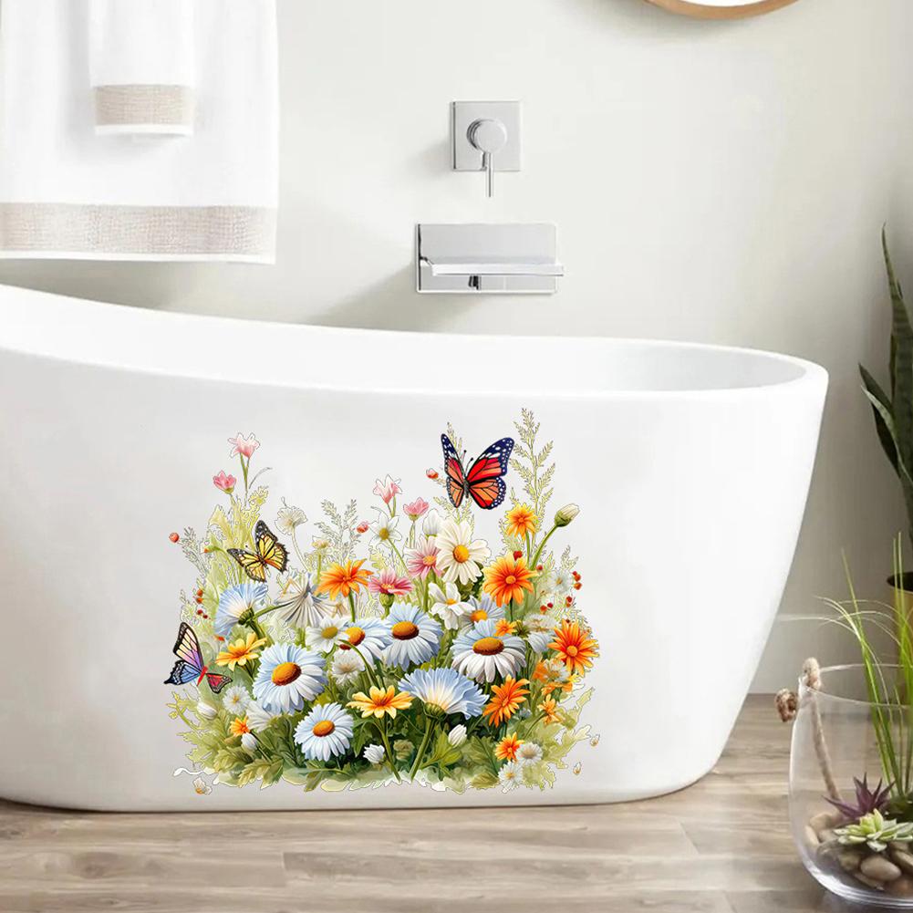 Butterfly Toilet Seat Sticker Self-adhesive Toilet Cover Sticker Diy Detachable Sticker For Bathroom Home Decoration Decoration