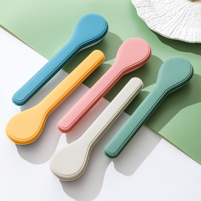 Set de tacâmuri portabile din oțel inoxidabil, 4 piese, pentru călătorii în aer liber