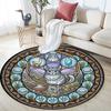 Hamsters Glass Journey Round Area Rug Under Office Chairs Bedroom Living Room Home Decor