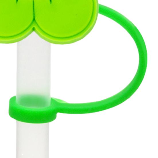 8Pcs 8-10MM Cover Flower Straw Food Grade Silicone Reusable Dust-proof Cute Universal Mini