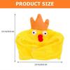 Cartoon Pet Hat Protective Warm Head Cover for Puppy 5Pcs Yellow Decorative