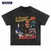 Vintage Oversized T-Shirt Letter Portrait Boy Graphics Print Washed Tshirt Streetwear Hip Hop Harajuku Fashion Top